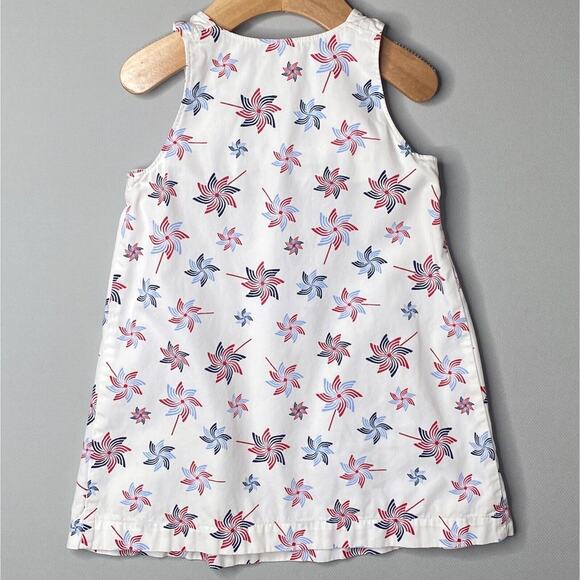 Janie & Jack 18-24 Mo Vintage Nantucket Nostalgia Red/White/Blue Pinwheels Dress - Picture 3 of 4